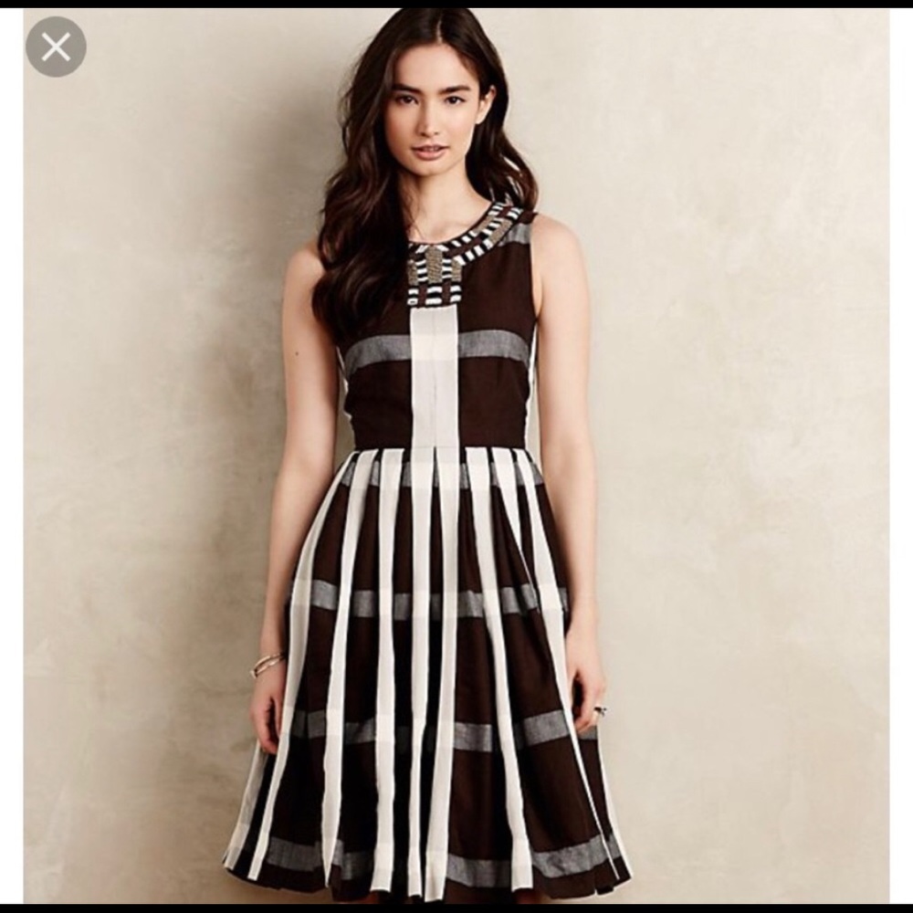 Anthropologie Maeve beaded full skirt dress